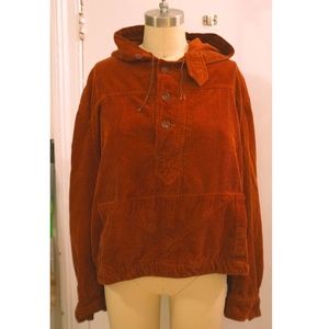 Vintage Burnt Sienna Corduroy LS Popover